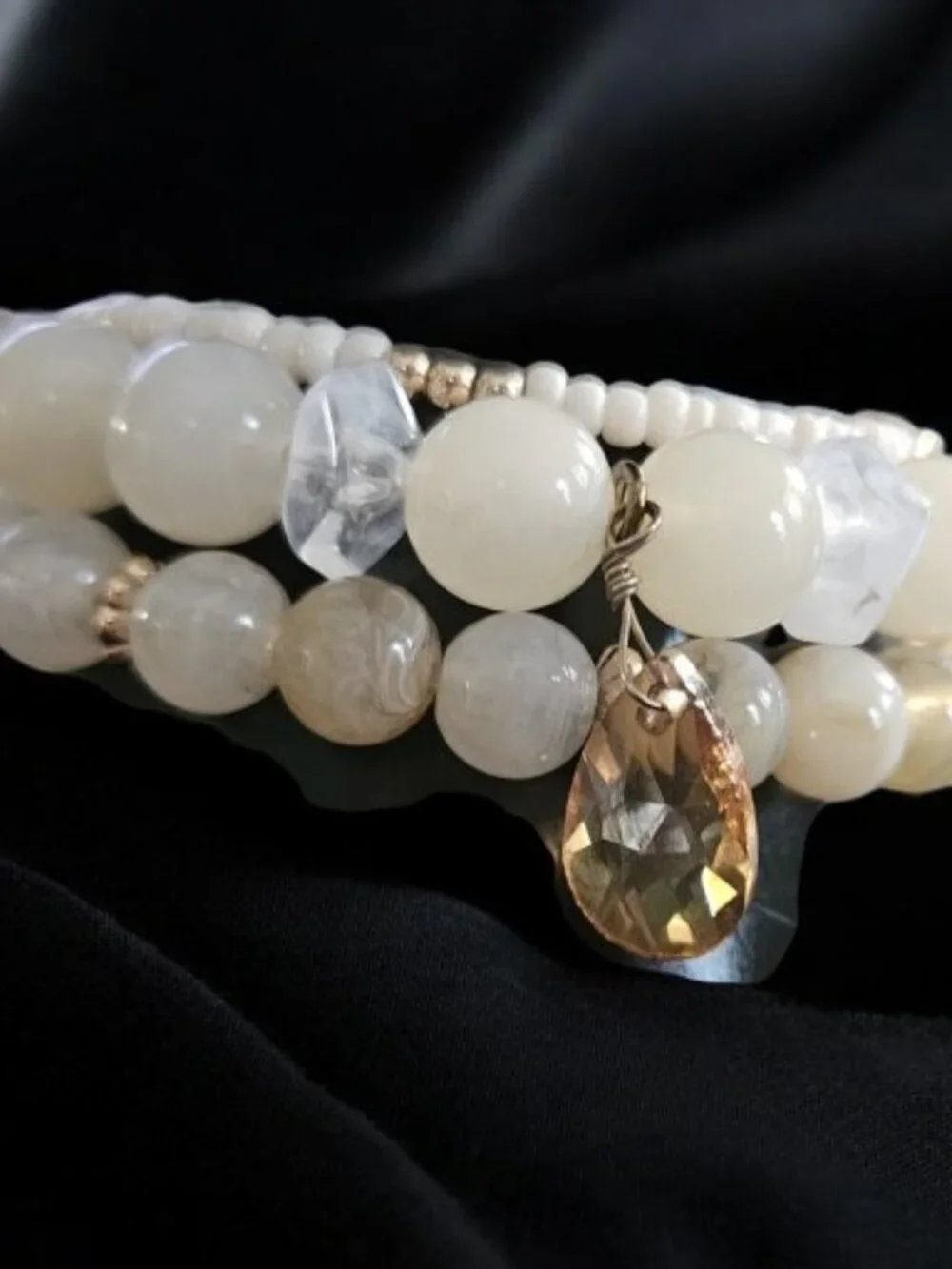 AVON Lot of Boho Pastel Beaded Stretch Bracelets